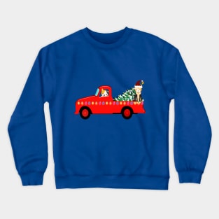 Christmas Tree & Pets Crewneck Sweatshirt